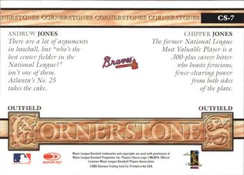 2004 Leaf - Cornerstones Second Edition #CS-7 Andruw Jones / Chipper Jones Back