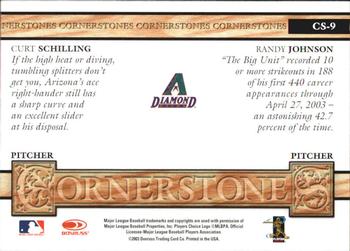 2004 Leaf - Cornerstones Second Edition #CS-9 Curt Schilling / Randy Johnson Back