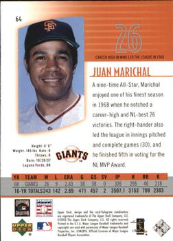 2003 UD Authentics #64 Juan Marichal Back