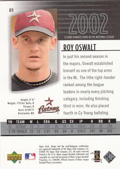 2003 UD Authentics #89 Roy Oswalt Back