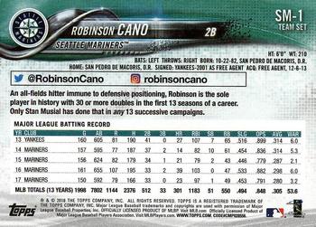 2018 Topps Seattle Mariners #SM-1 Robinson Cano Back