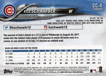 2018 Topps Chicago Cubs #CC-4 Kyle Schwarber Back