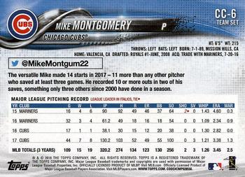 2018 Topps Chicago Cubs #CC-6 Mike Montgomery Back