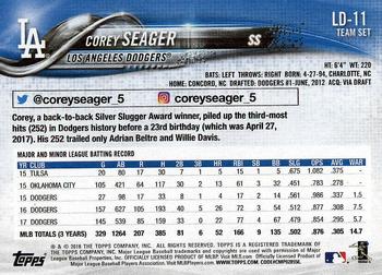 2018 Topps Los Angeles Dodgers #LD-11 Corey Seager Back