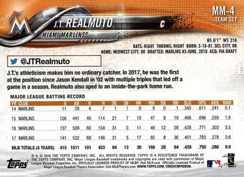 2018 Topps Miami Marlins #MM-4 J.T. Realmuto Back