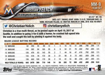 2018 Topps Miami Marlins #MM-9 Christian Yelich Back