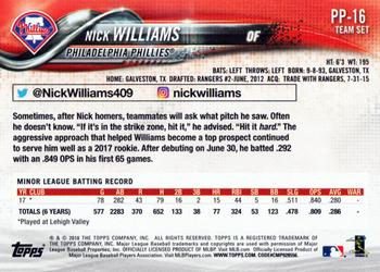 2018 Topps Philadelphia Phillies #PP-16 Nick Williams Back