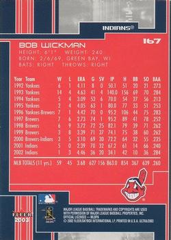 2003 Ultra #167 Bob Wickman Back