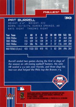 2003 Ultra #30 Pat Burrell Back