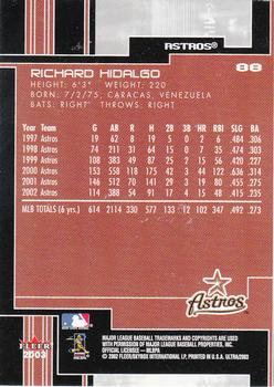 2003 Ultra #88 Richard Hidalgo Back
