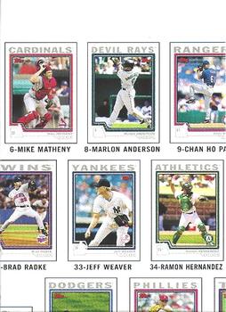 2004 Topps Traded & Rookies - Checklists Puzzle Red Backs #3 Checklist 3 of 10 Front