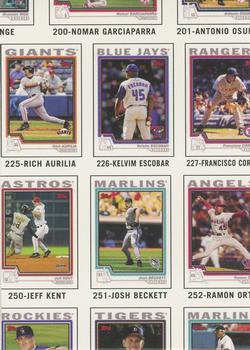 2004 Topps Traded & Rookies - Checklists Puzzle Red Backs #39 Checklist 9 of 10 Front