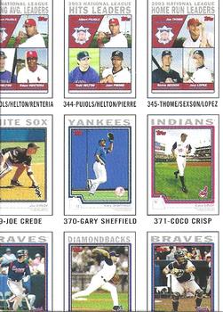 2004 Topps Traded & Rookies - Checklists Puzzle Red Backs #55 Checklist 5 of 10 Front