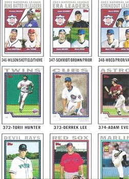 2004 Topps Traded & Rookies - Checklists Puzzle Red Backs #56 Checklist 6 of 10 Front