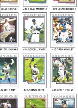 2004 Topps Traded & Rookies - Checklists Puzzle Red Backs #62 Checklist 2 of 10 Front