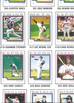 2004 Topps Traded & Rookies - Checklists Puzzle Red Backs #63 Checklist 3 of 10 Front