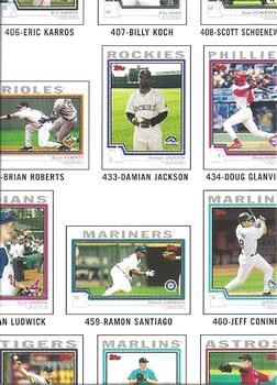 2004 Topps Traded & Rookies - Checklists Puzzle Red Backs #69 Checklist 9 of 10 Front