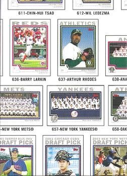 2004 Topps Traded & Rookies - Checklists Puzzle Red Backs #99 Checklist 9 of 10 Front