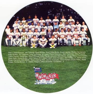 1990 Windwalker American League All-Star Edition #NNO A.L. Team Photo / Team Logos Front