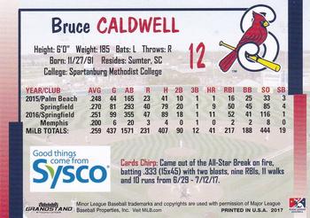 2017 Grandstand Springfield Cardinals SGA #NNO Bruce Caldwell Back