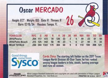 2017 Grandstand Springfield Cardinals SGA #NNO Oscar Mercado Back