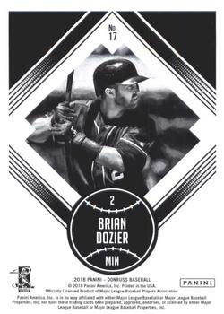 2018 Donruss #17 Brian Dozier Back