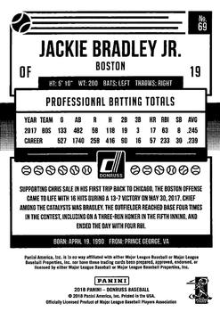 2018 Donruss #69 Jackie Bradley Jr. Back