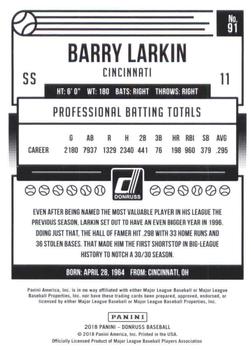 2018 Donruss #91 Barry Larkin Back