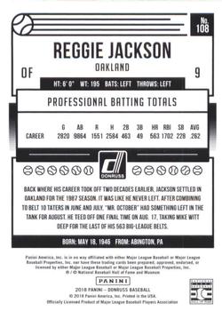 2018 Donruss #108 Reggie Jackson Back