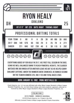2018 Donruss #121 Ryon Healy Back