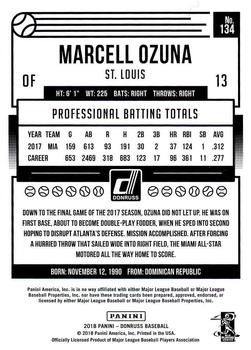 2018 Donruss #134 Marcell Ozuna Back