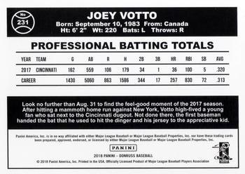 2018 Donruss #231 Joey Votto Back