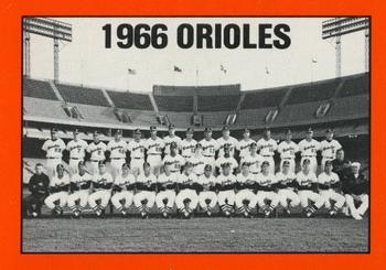 1981 Franchise 1966 Baltimore Orioles #2 Team Photo Front