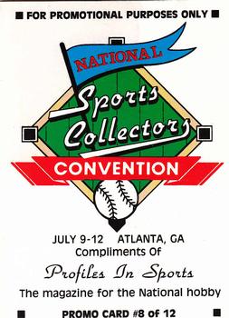 1992 National Sports Collectors Convention #8 Deion Sanders Back