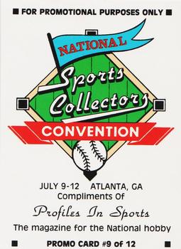 1992 National Sports Collectors Convention #9 Nolan Ryan Back