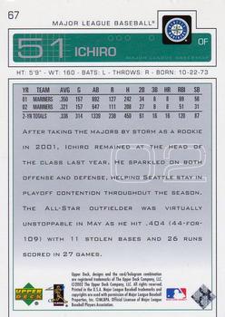 2003 Upper Deck #67 Ichiro Back