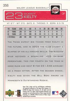 2003 Upper Deck #356 Bobby Kielty Back