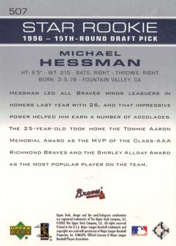 2003 Upper Deck #507 Mike Hessman Back