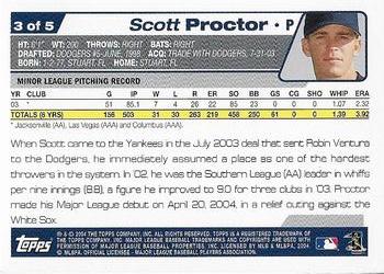 2004 Topps - New York Yankees #3 Scott Proctor Back