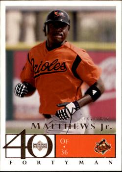2003 Upper Deck 40-Man #156 Gary Matthews Jr. Front