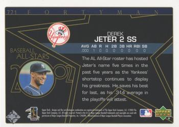 2003 Upper Deck 40-Man #771 Derek Jeter Back