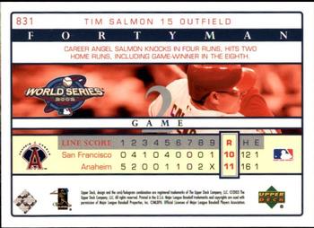 2003 Upper Deck 40-Man #831 Tim Salmon Back