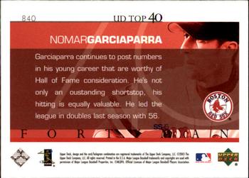 2003 Upper Deck 40-Man #840 Nomar Garciaparra Back