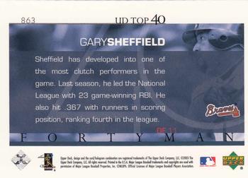 2003 Upper Deck 40-Man #863 Gary Sheffield Back