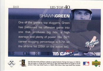 2003 Upper Deck 40-Man #869 Shawn Green Back