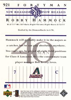2003 Upper Deck 40-Man #921 Robby Hammock Back