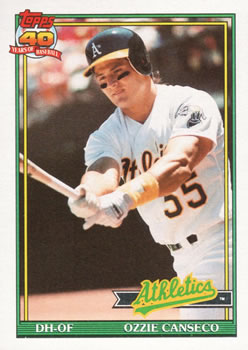 1991 Topps #162 Ozzie Canseco Front