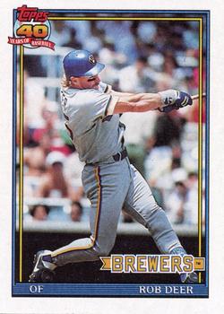 1991 Topps #192 Rob Deer Front