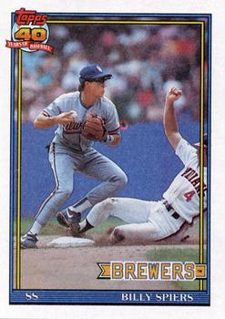 1991 Topps #284 Billy Spiers Front