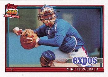 1991 Topps #317 Mike Fitzgerald Front